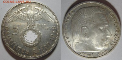 5 RM 1934 Е                        (кирха без даты) - оценка - 5 RM 1938 G.JPG