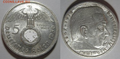 5 RM 1934 Е                        (кирха без даты) - оценка - 5 RM 1936 E 3.JPG