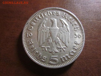 1936 Третий рейх, 5М J, серебро, до 30.11 в 22-15 мск - IMG_3834.JPG
