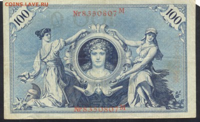 Германия 100  марок 1908 г. 28.11.15 г. 22 -00 МСК. - 100 м. 1908
