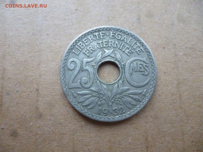 ФРАНЦИЯ 25 сантим 1932г. до 30.11.15 22-00 мск - P1030852.JPG