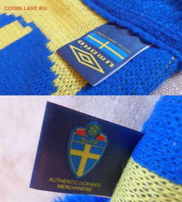 Футбольный шарф. Сборная ШВЕЦИИ! официальный UMBRO. - sweden_2