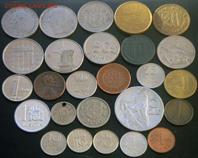 53 разные зарубежные монеты (см. описание). До 29.11_22.22мс - 3