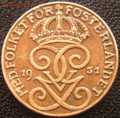Швеция_1 эре 1931. Отличная сохранность; до 29.11_22.30мск - 7991