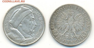 10 злотых 1933 Собески - JS