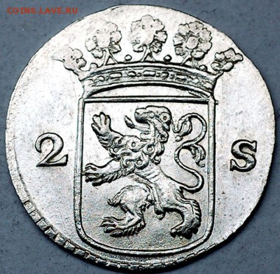 Нидерланды_2 стювера 1767. Серебро; до 30.11_22.30мск - 10494