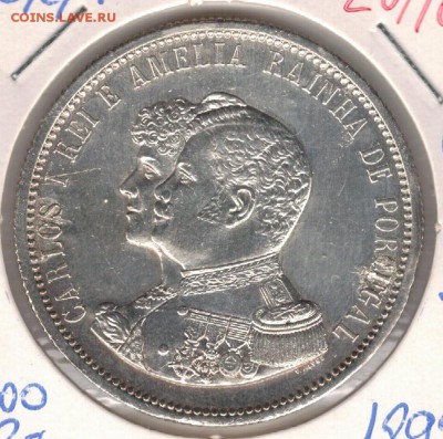 Ag ПОРТУГАЛИЯ 1000 РЕЙС 1898 ЮБИЛЕЙ 03.12 В 22.00МСК (Б372) - 5-п1000р1898