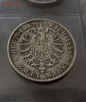ПРУССИЯ 2 МАРКИ 1888 (дырка) - WP_20151130_11_14_46_Pro