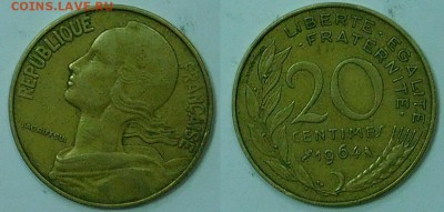 Франция, 20 сантим, 10 шт., с 1р., до 06.12.2015 22-00 - 1964.JPG