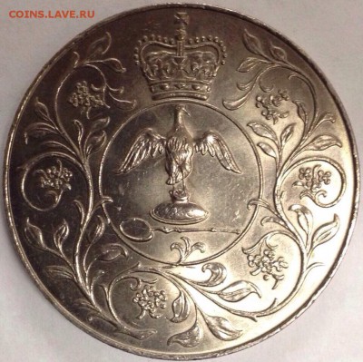 Фикс Англия 1 крона 1977 год Елизавета II 25 лет Правления - 2