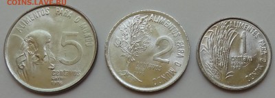 Фикс Бразилия 1975 год ФАО Набор 3 шт. 1, 3, 5 центаво - DSC06889.JPG