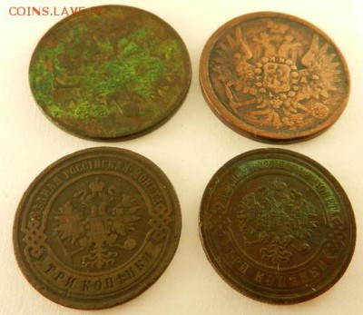 3 копейки 1859, 1861, 1902, 1914 до 22.00 ч. 4.12.2015 - Трёхкопеечнки_Р