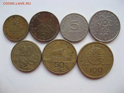 7 монет Греции до 22.00 06.12.15 - 17