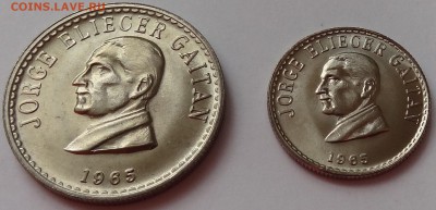 Фикс Колумбия 20 и 50 сентаво 1965 г. Хорхе Гайтан UNC - DSC06520.JPG