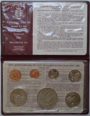 Фикс Новая Зеландия 1983 год Набор 7 монет в книжке UNC - DSC06830.JPG