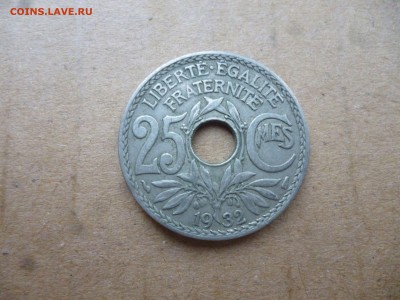 ФРАНЦИЯ 25 сантим 1932г. до 4.12.15 22-00 мск - P1030852.JPG