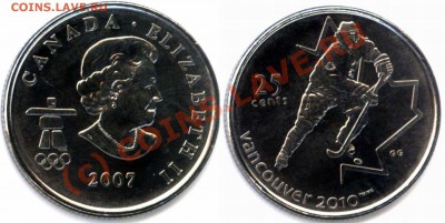 Монеты Канады - L10 Canada Hockey Quarter 2007 - 3