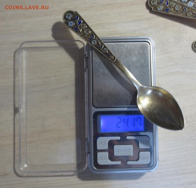 5 чайных ложек. Серебро 875 пр. эмаль. - IMG_7809.JPG