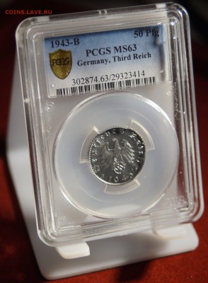50 pfennig 1943 B  PCGS MS 63 до 08.12.2015 22:00 МСК - DSC09245_1300x1771