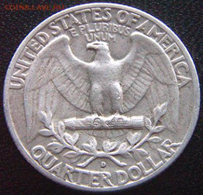 США_25 центов (квотер) 1953(D). Серебро; 04.12_22.22мс - 10708