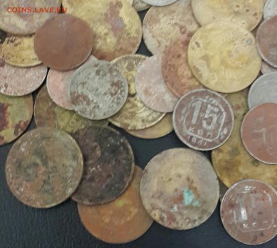 Куча пятаков, пятнашек(1949-3шт.) 74 шт.До 8.12.2015 в 22.00 - 20151204_220846-1-1