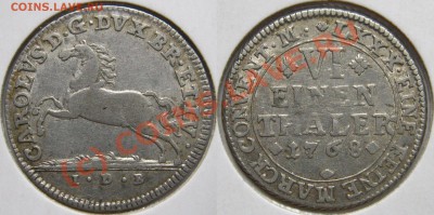 Иностранные монеты со сходным дизайном. - VI einen thaler 1768