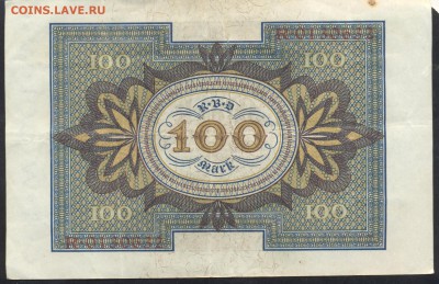 Германия 100 марок 1920 г.  8.12.15 г. 22 -00 МСК. - 100 м. 1920 1