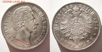 Кайзеровская Германия - 20 пятимарочников в планшете. - 1875 5M Bayern