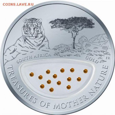 монеты с изображением тигров - 1-Dollar-Gold-back