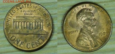 США, 1 цент, 10 шт. по 1р., до 10.12.2015 г., 22-00 - 1989.JPG