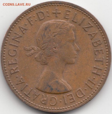 Великобритания 1 пенни 1967 до 12.12.2015 - 34.2