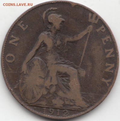 Великобритания 1 пенни 1912 до 12.12.2015 - 40.1