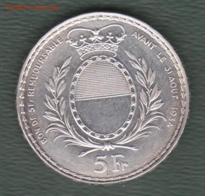 Швейцария, 5 Франков 1934 (12.12) - 1