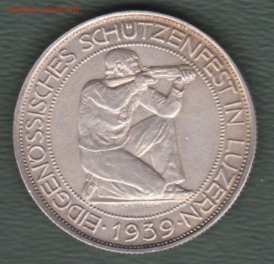 Швейцария, 5 Франков 1939 (12.12) - 4