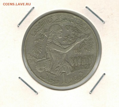 Тунис 1 динар 1988 до 10.12.15   22-00 - 1 4