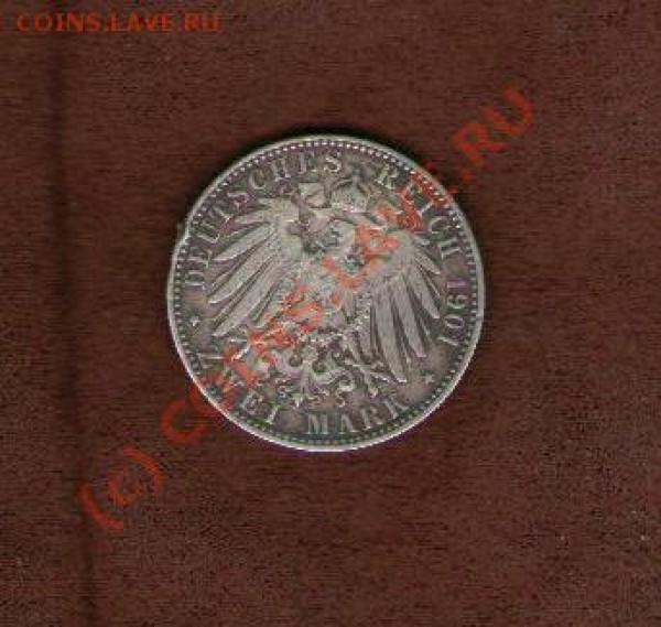 Оцените 2 рейхсмарки 1901год. - coins 2