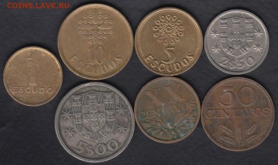 7 монет Португалии 1963-1998 до 10.12.2015 21-30 - Португалия а