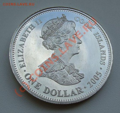 1 доллар 2005 Острова Кука 200 лет Трафальгарскому сражению - доллар 2005.JPG