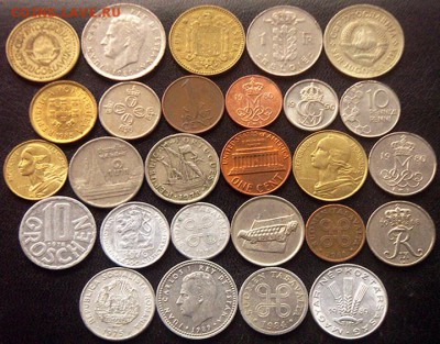 54 разные зарубежные монеты (см. описание). До 09.12_22.16мс - 4