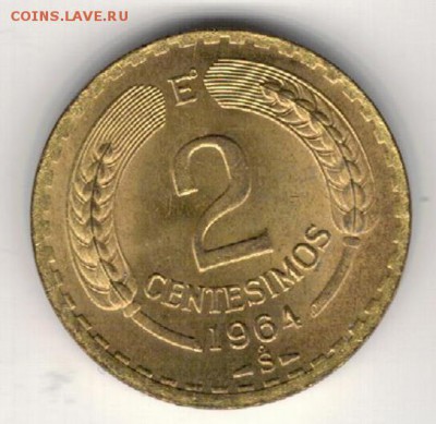 Чили 2 сентесимо 1964 Кондор до 14.12.15 в 22.00мск (Б363) - 4-смо2-64а