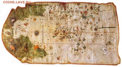 Монеты с Корабликами - 1280px-1500_map_by_Juan_de_la_Cosa-North_up