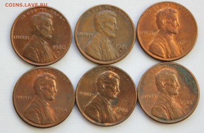 С 1 руб. США 1 цент  6 шт. 1980г.-1988г."D"  до 16.12. в 22 - IMG_9148.JPG