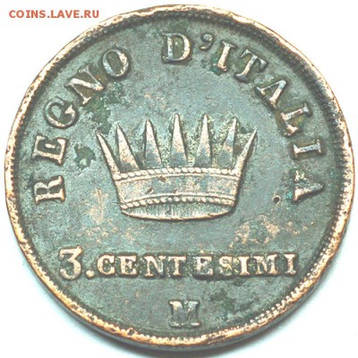 Италия (франц. оккупация)_3 чентезимо 1813; до 10.12_22.58мс - 9911