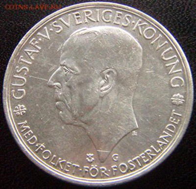 Швеция_памятные 5 крон 1935. Крупное серебро; до 11.12_22.12 - 10606