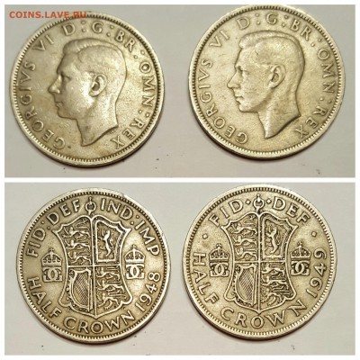 Великобритания Half Crown 1948, 1949 - image