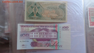 ИНДОНЕЗИЯ 1,СУРИНАМ 100,БУРУНДИ 20   UNC 21-10 мсК  17 го - бб  09.12.2015 ооо . о 131.JPG