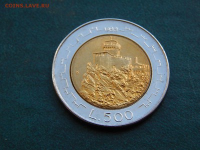 САН МАРИНО 500 лир 1988г (би-метал) - DSCN4300.JPG