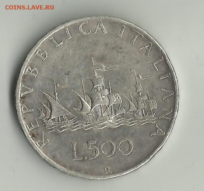 Италия 500 лир 1959 г. - италия