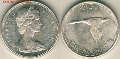 Канада, 1 дол. 1967, с 200! - до 22-00мск 15.12 - can-1d-1967