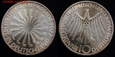 ФРГ 10 марок 1972 "Олимпиада Мюнхен" UNC  -17-12-15 в 22-00- - 10марок_1972_2